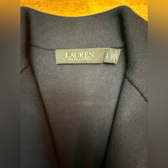 Lauren Ralph Lauren Navy Blue Knit Blazer L - Picture 2 of 8